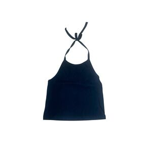 Black Halter Neck Women's Top